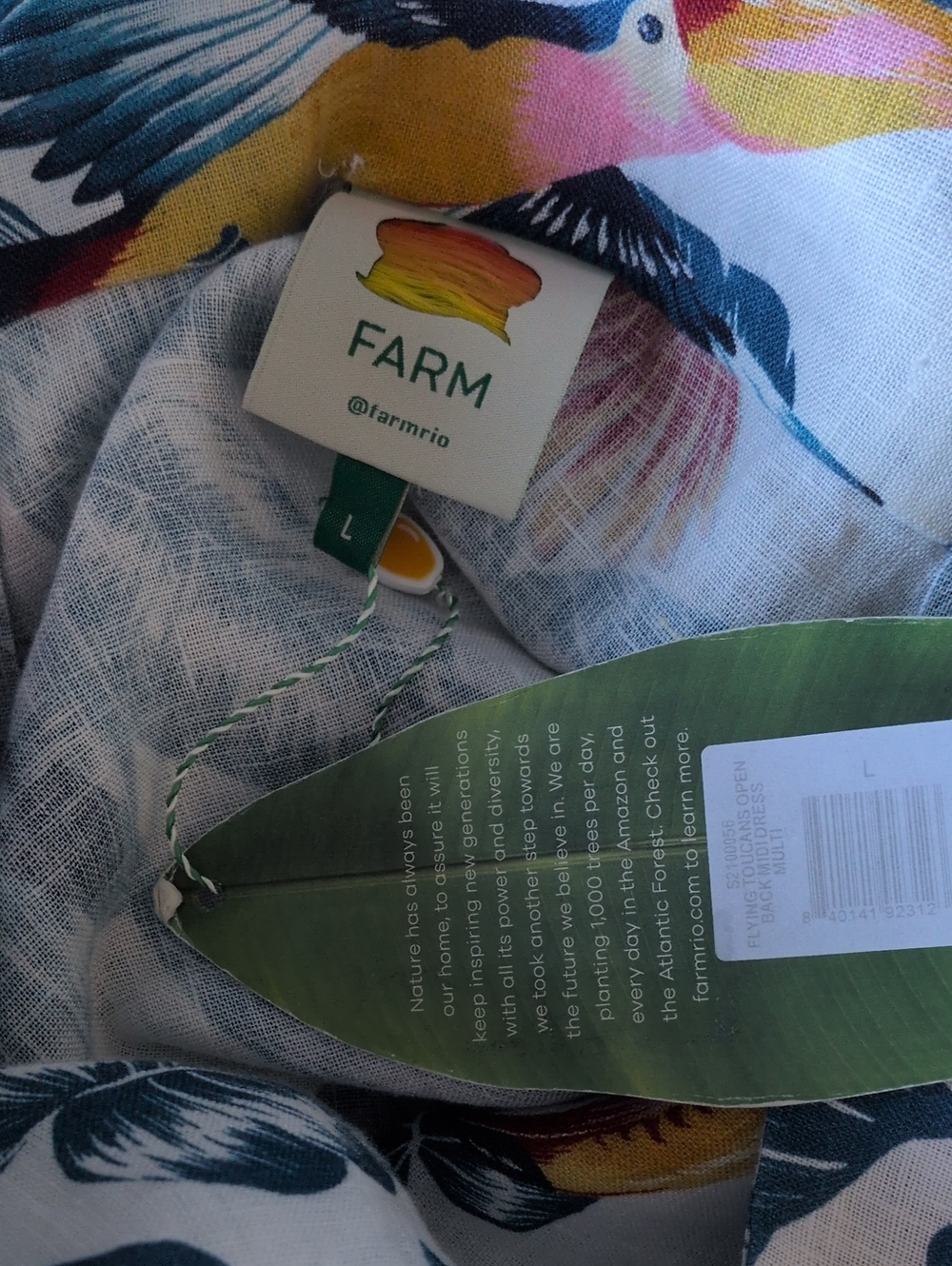 Farm Rio Flying Tucan Open Back Midi Dress - Picture 11 of 11
